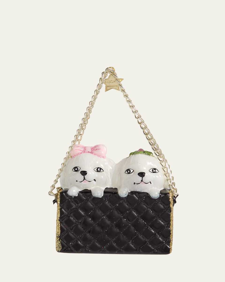 Fashion Bag with Dogs Christmas Ornament